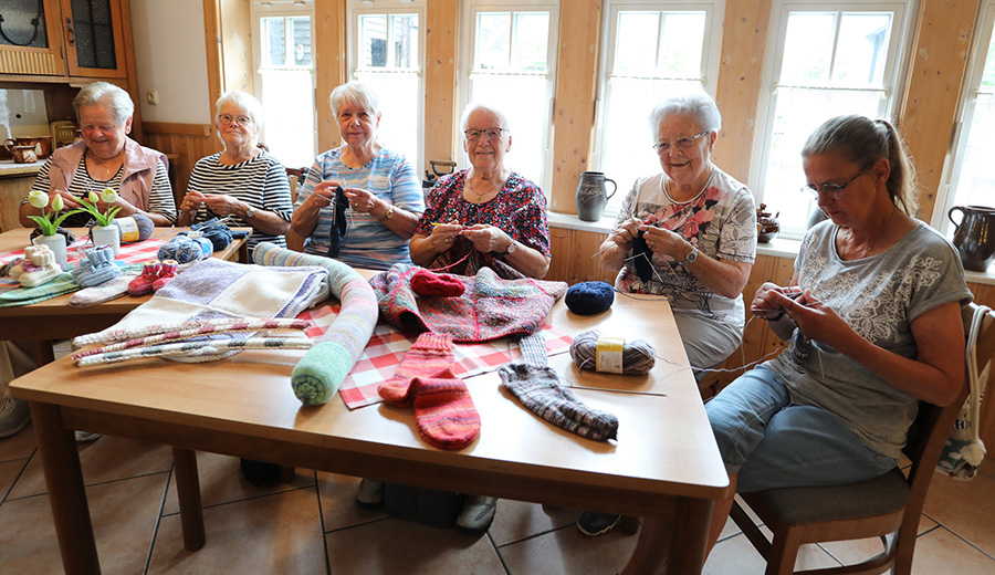 Spinnen und Stricken im Technikmuseum