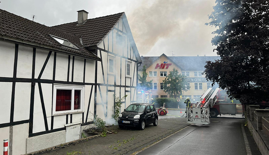 Realistische Alarmübung an der Bahnhofstraße 