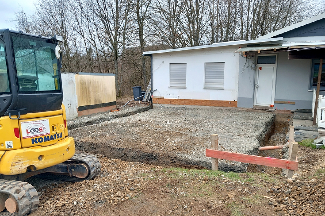 Ausbau des Sportheims auf der Wolfskaute hat begonnen