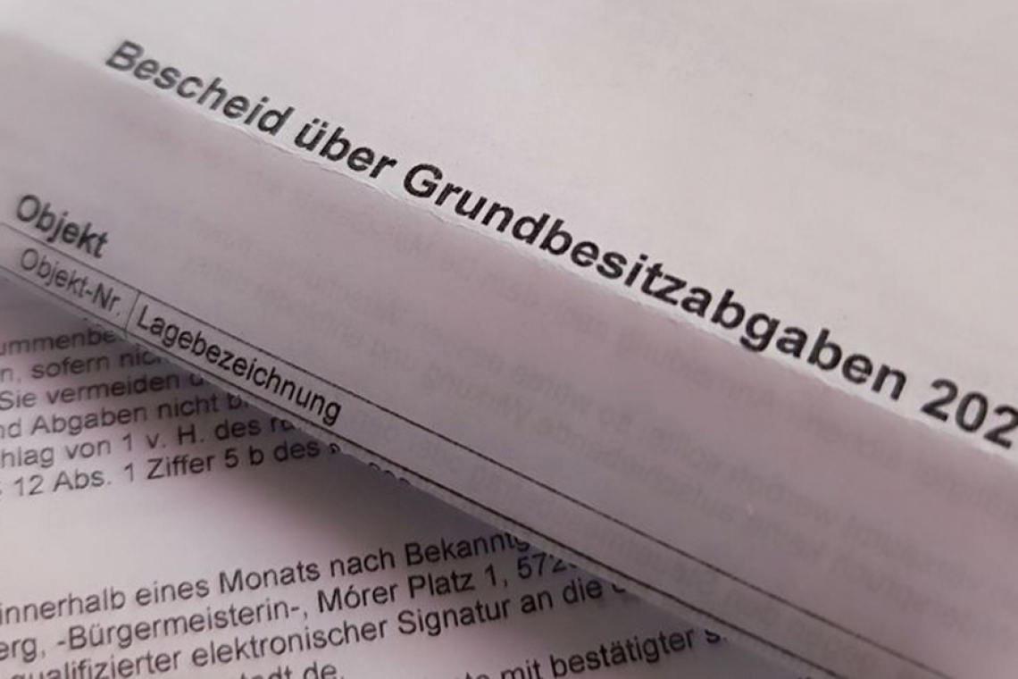 Grundbesitzabgaben werden am Mittwoch eingezogen