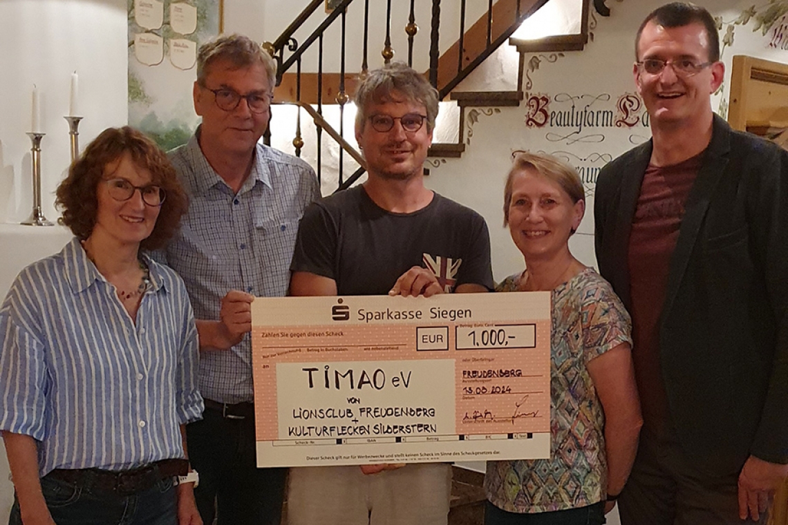Sommerfest von Lions Club und Kulturflecken: 1000 Euro für Timao