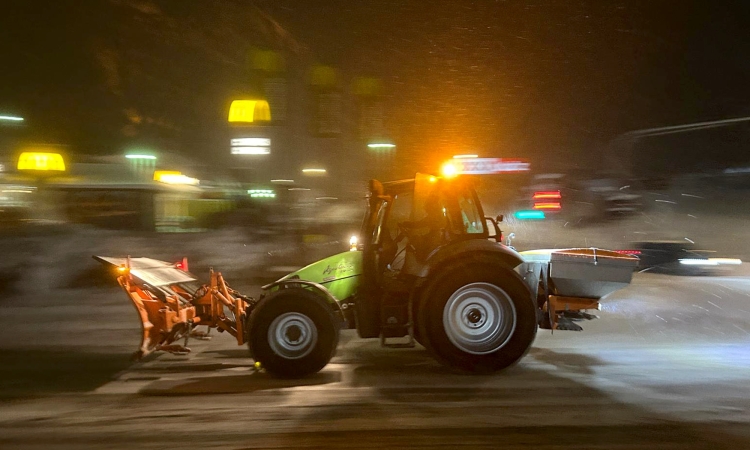 Viel Schnee, wenig Probleme - und noch kein Mangel an Streusalz